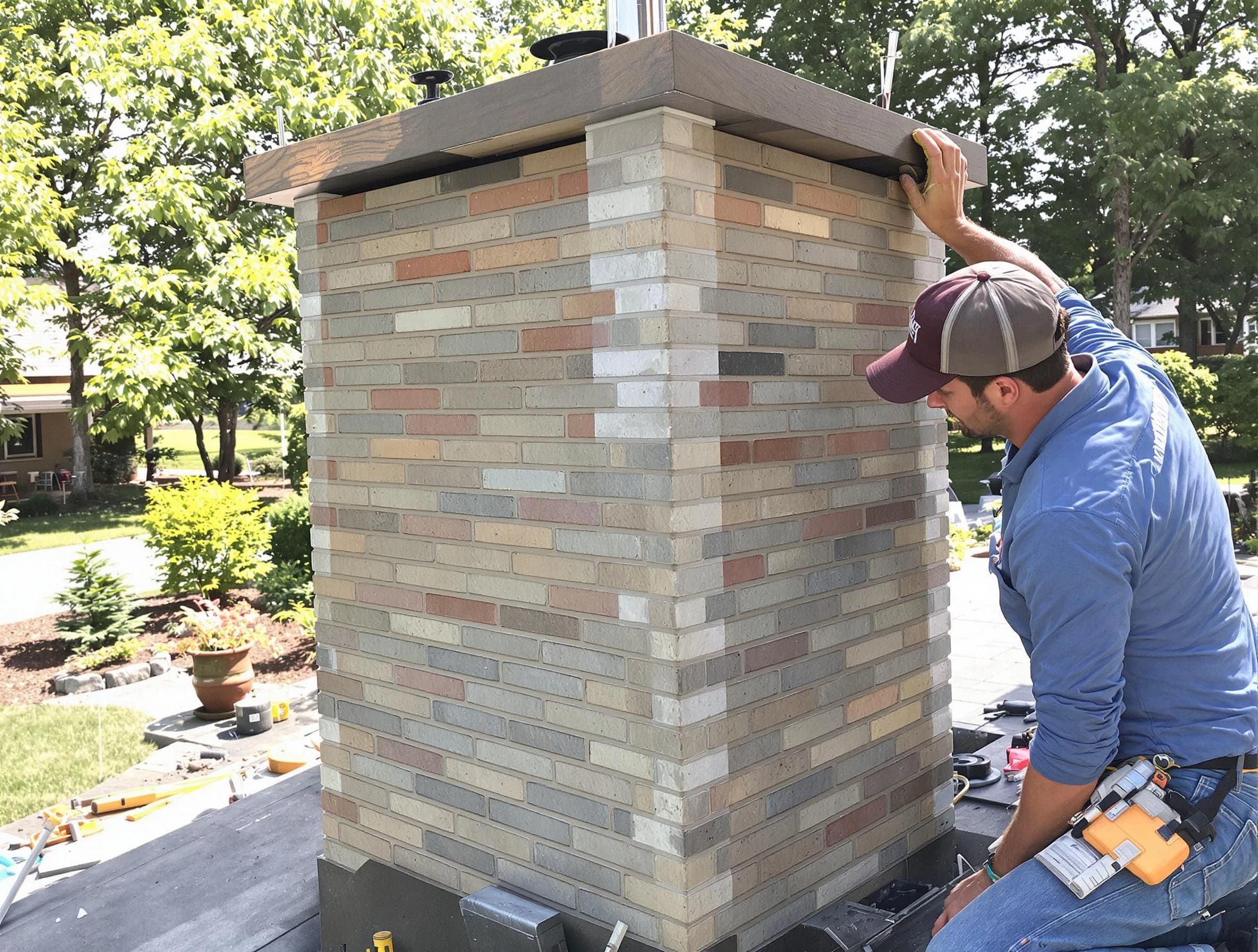 Florence Chimney Sweep completing a modern chimney remodel in Florence, AZ