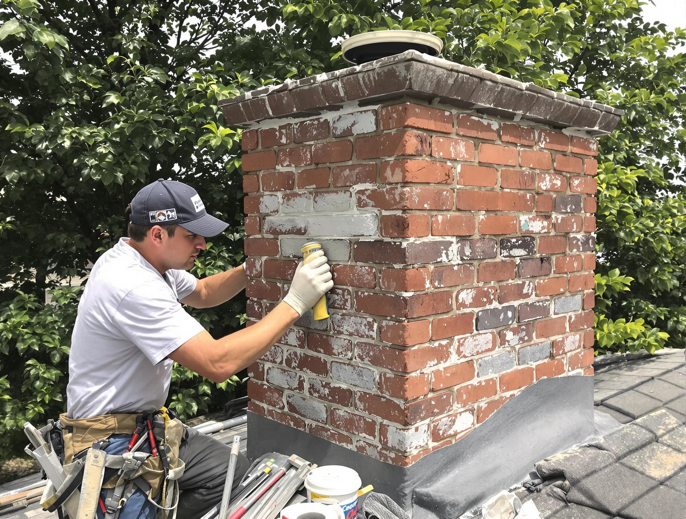 Florence Chimney Sweep restoring an aging chimney in Florence, AZ
