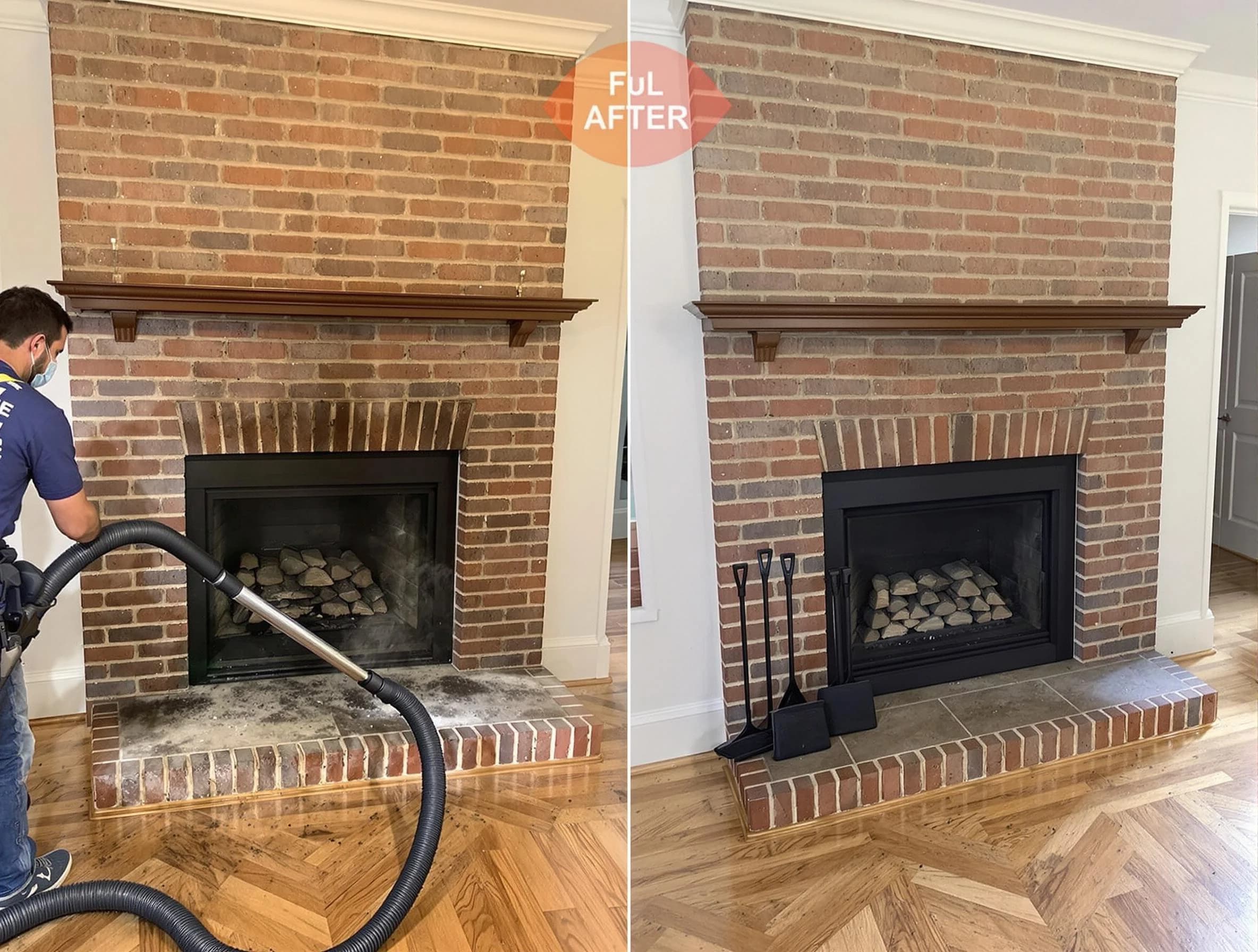 Florence Chimney Sweep carefully sanitizing a fireplace in Florence, AZ