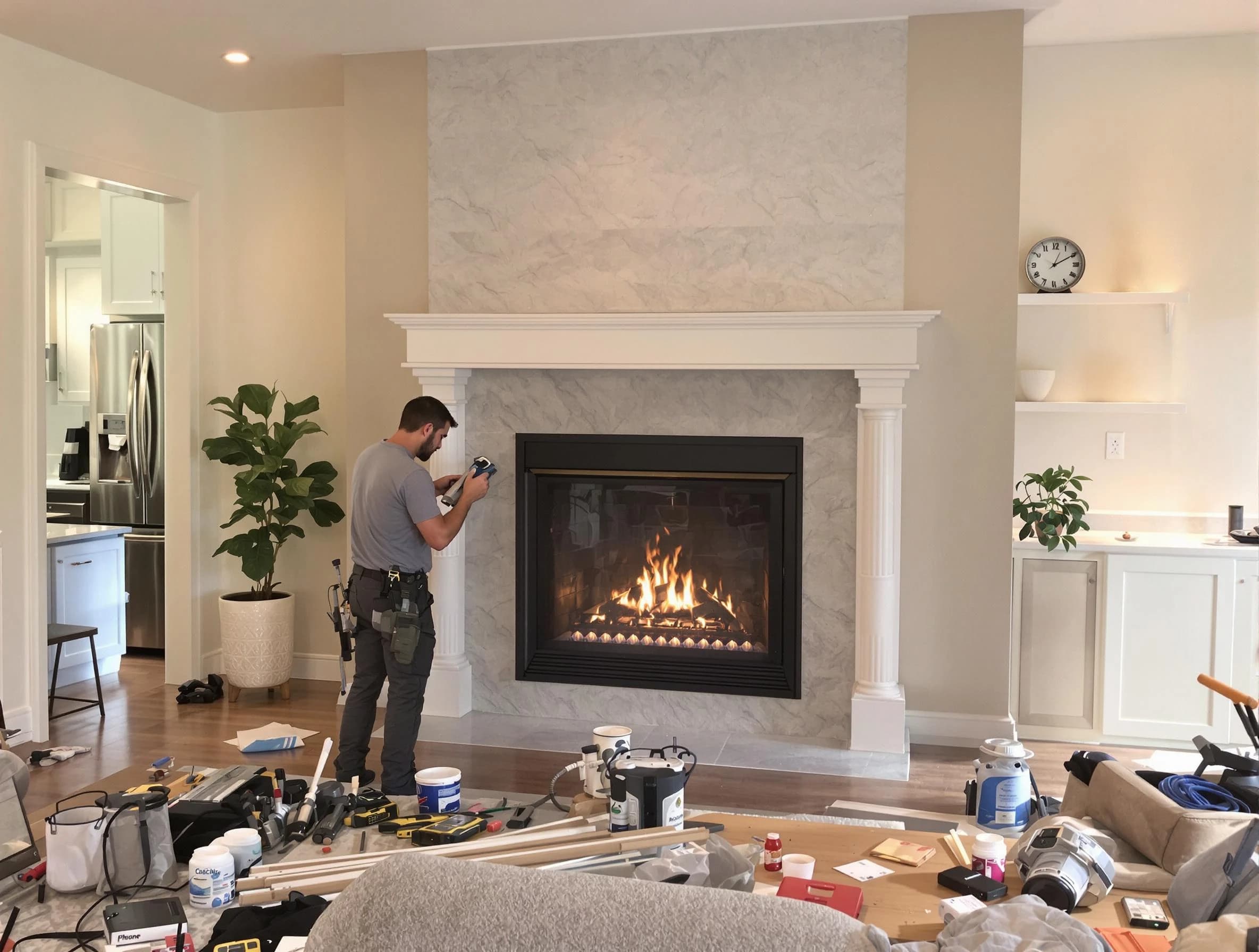 Newly installed fireplace by Florence Chimney Sweep in Florence, AZ