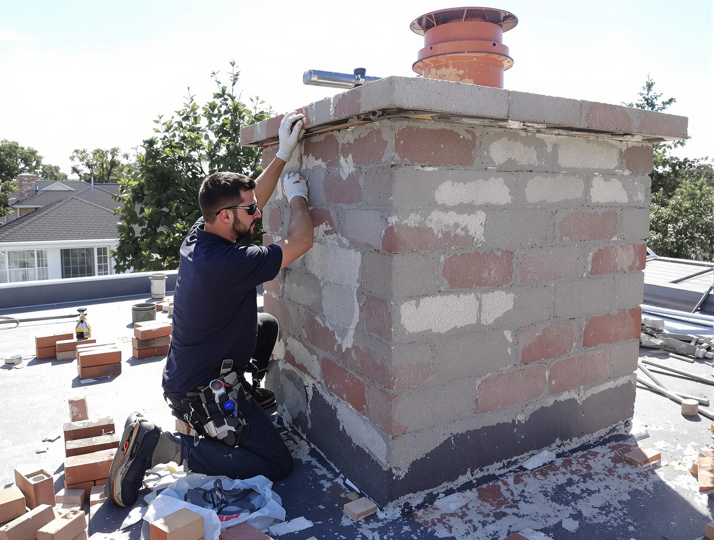 Advanced chimney repair process by Florence Chimney Sweep in Florence, AZ
