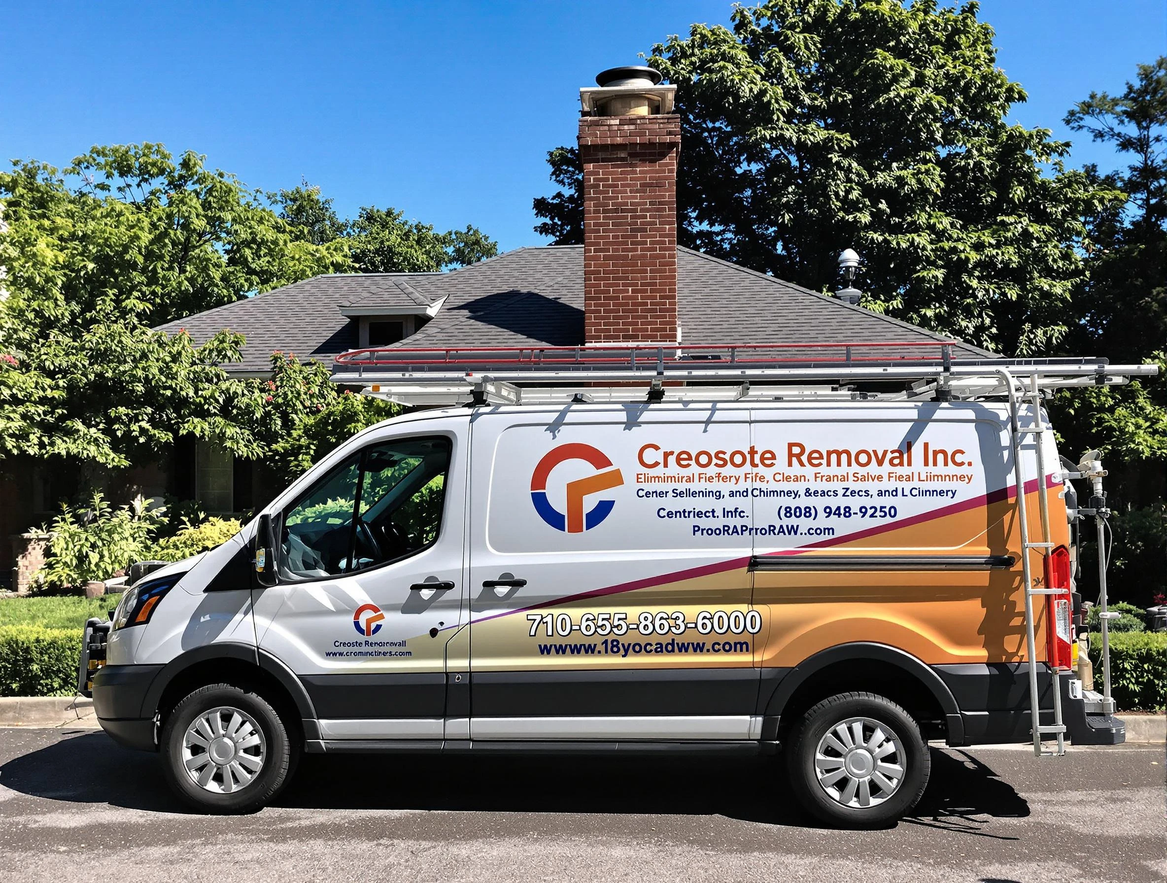 Florence Chimney Sweep technician removing creosote safely in Florence, AZ