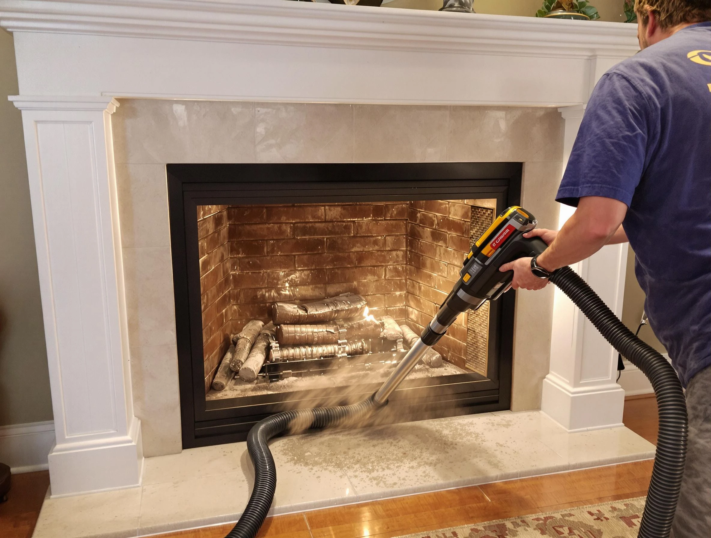 Fireplace cleaning performed by Florence Chimney Sweep in Florence, AZ