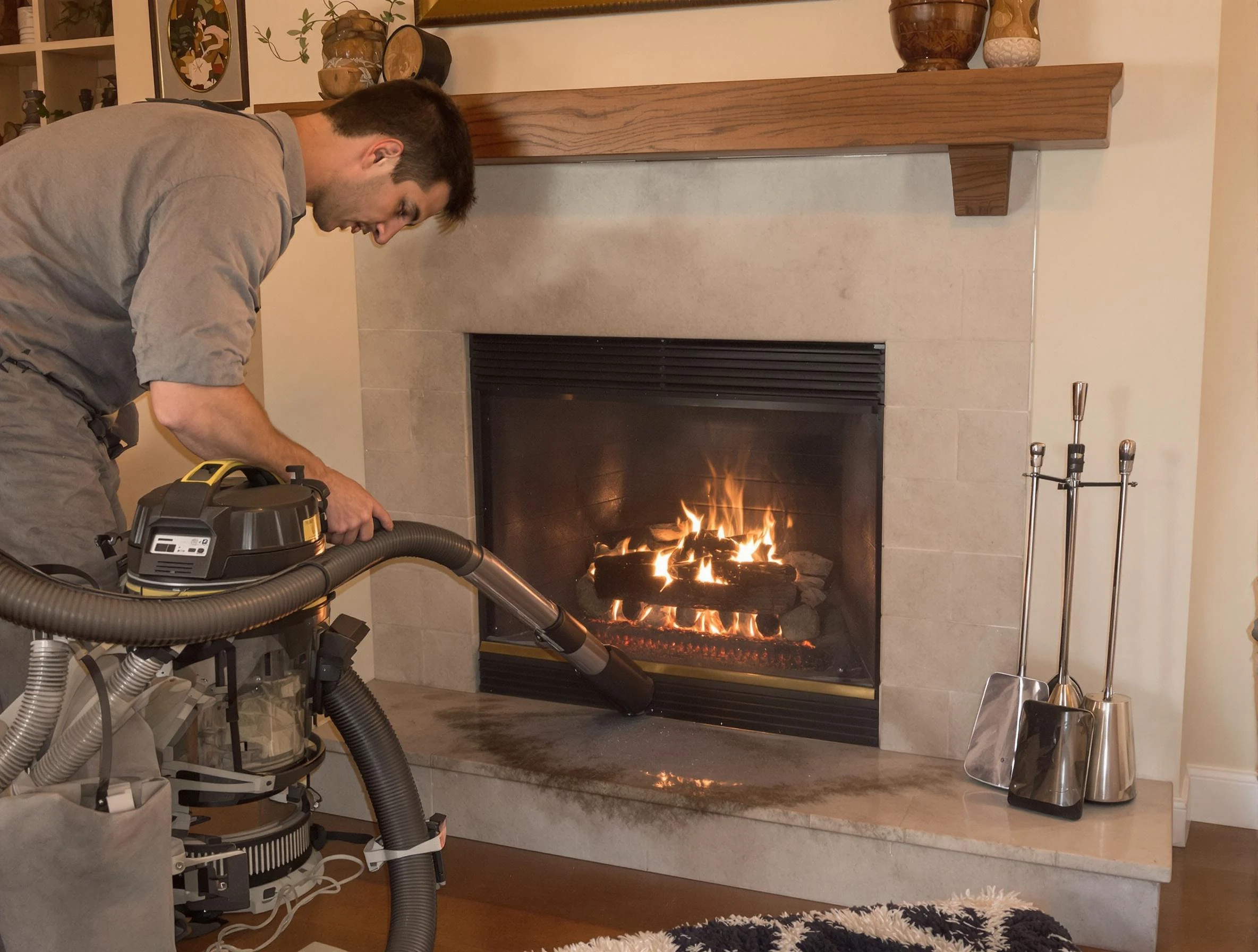 Routine fireplace upkeep by Florence Chimney Sweep in Florence, AZ